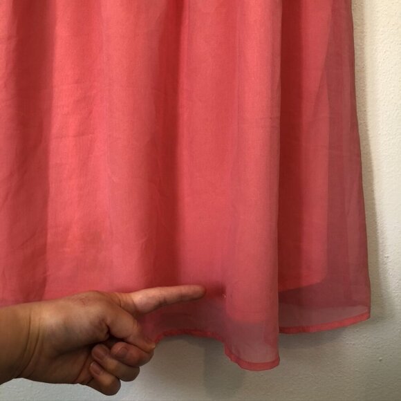 FREEBIRD Pink Boho Flounce Trim Party Wedding Guest Mini Dress Small / Medium ?? - Picture 12 of 14